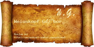 Weisskopf Gábor névjegykártya